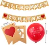 Willkommen-Set Willkommen Zu Hause Ballongirlande Weisse Produktbild-Vorschau 2