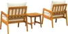 vidaXL Bistrogarnitur mit Kissen 3 pcs Braun Massivholz Produktbild-Vorschau 6
