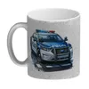 Polizeiauto mit Blaulicht Glitzer-Kaffeebecher Produktbild-Vorschau 2