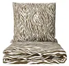 4 teilige Winter Bettwäsche Fleece 135x200 80x80 braun weiß Produktbild-Vorschau 1