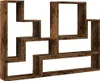 vidaXL Wandplank, gerookt eikenfineer, 96x12x64 cm, Productafbeelding-voorbeeld 1