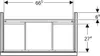 Geberit 502.308.01.2, Weiß, Chrom, 2 Schublade(n), 740 mm, Produktbild-Vorschau 2