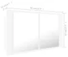 vidaXL LED-Bad-Spiegelschrank Weiß 90x12x45 cm Acryl Produktbild-Vorschau 5
