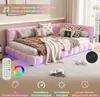 MODFU Tagesbett Polsterbett 90x200cm mit LED und Produktbild-Vorschau 3