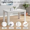 Homestyle4u Esstisch 120-160x80 cm ausziehbar Weiss Produktbild-Vorschau 5