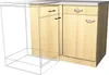 Flex Well Eckunterschrank Nano BxTxH 110 x 60 x 85 cm buche Produktbild-Vorschau 1