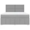 Boxspringbett mit Matratze Hellgrau 180x200 cm Stoff Produktbild-Vorschau 4