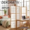 6-delig roomdivider, Shoji-scherm, naturel Productafbeelding-voorbeeld 9