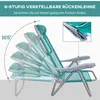 Outsunny 2er Set Campingstühle Faltstuhl mit 6-fach Produktbild-Vorschau 5