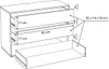 Schubkasteneinsatz - Grau - B 98 cm - mit 3 Schubladen - Produktbild-Vorschau 5