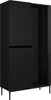 Vitrine Nicole geriffelt teilverglast 100x200x45 cm Produktbild-Vorschau 7