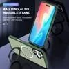 A phone case with a magnetic ring stand is shown with marketing text. Náhled obrázku produktu
