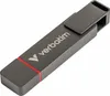 A dark gray Verbatim USB flash drive with a red accent band and a sliding cap is shown on a white background. Náhľad obrázku produktu