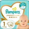 Packaging for Pampers Premium Care diapers, featuring a baby's face and product details. Náhled obrázku produktu