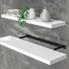CASARIA® Étagère murale flottante blanche 90 cm MDF robuste Voir les images du produit 1