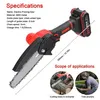 A cordless pruning saw with specifications and scope of applications shown. Náhľad obrázku produktu