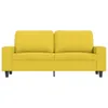vidaXL 2-Sitzer-Sofa Hellgelb 140 cm Stoff Produktbild-Vorschau 3