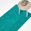 HOMESCAPES Blaugrüner Chenille-Teppich mit naturfarbenem Produktbild-Vorschau 1