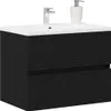 vidaXL Mobile lavello in rovere nero 60x38,5x45 cm Anteprima dell’immagine prodotto 3