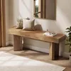 Banco d'ingresso in legno lungo 120 cm, panche da interno Anteprima dell’immagine prodotto 7