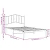 vidaXL Struttura letto con testiera in metallo nero 107x203 Anteprima dell’immagine prodotto 8