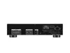 The back panel of a black Denon CD player is shown against a white background. Produktbild-Vorschau