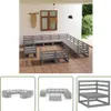 The Living Store 13-tlg. Garten-Lounge-Set Massivholz Produktbild-Vorschau 1