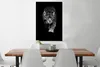 MuchoWow® Gerahmtes Poster Tiere - Schwarz - Leopard - Weiß Produktbild-Vorschau 2