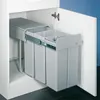 WESCO Vstavaný odpadkový kôš 3x10ltr. 38,5cm hliníková sivá Náhľad obrázku produktu 7