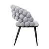 HOMLA BUBBLE Veloursstuhl grau 57,5x61x81,7cm Produktbild-Vorschau 3