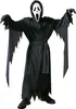 Scream Kostüm Halloween-Geist schwarz mit Maske für Kinder und Erwachsene Filmheld Horror Film Serie Fasching Karneval Mottoparty Produktbild-Vorschau