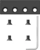 vidaXL Schiebetürbeschlag-Set 305 cm Stahl Schwarz Produktbild-Vorschau 7