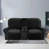8-teiliger Stretch Samt Hussen Recliner Sofabezug mit Produktbild-Vorschau 1