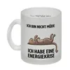 Bin nicht müde ich habe eine Energiekrise Katze Glas Tasse Produktbild-Vorschau 2