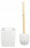 Sepio WC-Bürstengarnitur Valencia 38,5 cm, Weiß-Bambus Produktbild-Vorschau 1