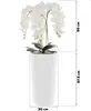 Orchidée artificielle bouquet blanc dans pot de fleurs H Voir les images du produit 3