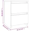 vidaXL Comodino grigio Sonoma 30×30×40 cm Materiale ligneo Anteprima dell’immagine prodotto 8