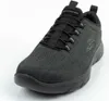 A black Skechers sneaker is shown from a slightly elevated front-left angle against a white background. Voir les images du produit
