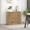 vidaXL Artisan dubový príborník 80x33x70 cm materiál na Náhľad obrázku produktu 3