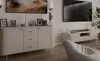 AX LIVING Commode Halay beige, 2 portes et 3 tiroirs Voir les images du produit 9