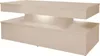 A modern, beige coffee table with a suspended top and LED lighting. Náhled obrázku produktu