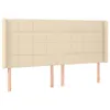 The Living Store LED Kopfteil Creme 183x16x118/128 cm Stoff Produktbild-Vorschau 3