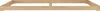 A wooden bed frame on a white background. Produktbild-Vorschau