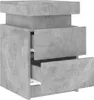 A concrete-effect bedside table with two drawers, one partially open. Produktbild-Vorschau