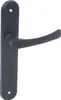 A black door handle set with a long backplate, shown against a white background. Náhled obrázku produktu