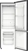 An open refrigerator with its interior shelves and drawers visible. Produktbild-Vorschau