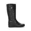 A black leather boot on a white background. Podgląd zdjęcia produktu