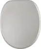 A top-down view of a silver toilet seat. Produktbild-Vorschau