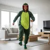 Onesie Kigurumi Pyjama Kostüm für Erwachsene Green Dinosaur Produktbild-Vorschau 2