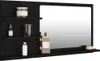 vidaXL Specchio da bagno nero 90x10,5x45 cm Materiale a Anteprima dell’immagine prodotto 3